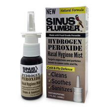 Load image into Gallery viewer, Sinus Plumber Hydrogen Peroxide Nasal Spray for Cold and Flu Defense