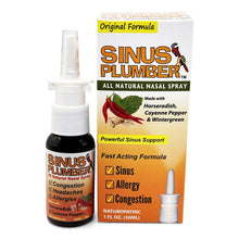 Load image into Gallery viewer, Sinus Plumber Natural Nasal Spray | Fast Sinus & Allergy Relief