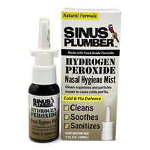 Load image into Gallery viewer, Sinus Plumber Hydrogen Peroxide Nasal Spray | Cold & Flu Support