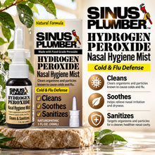 Load image into Gallery viewer, Sinus Plumber Hydrogen Peroxide Nasal Spray | Cold & Flu Support