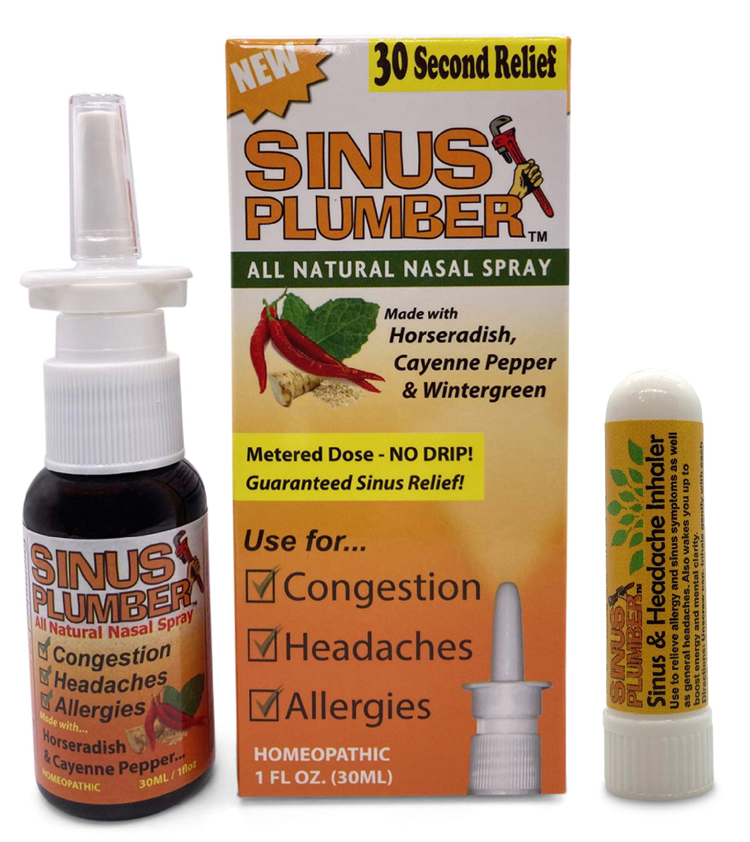 Sinus Plumber Pepper Nasal Spray and Inhaler Bundle