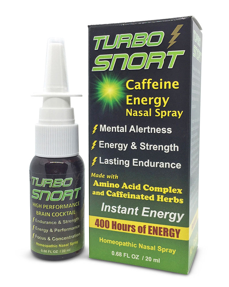 Turbo Snort Caffeine Nasal Spray for Energy & Mental Focus