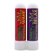 Load image into Gallery viewer, Sinus Plumber Wake &amp; Relax Aromatherapy Inhaler Bundle Plus Sinus Relief
